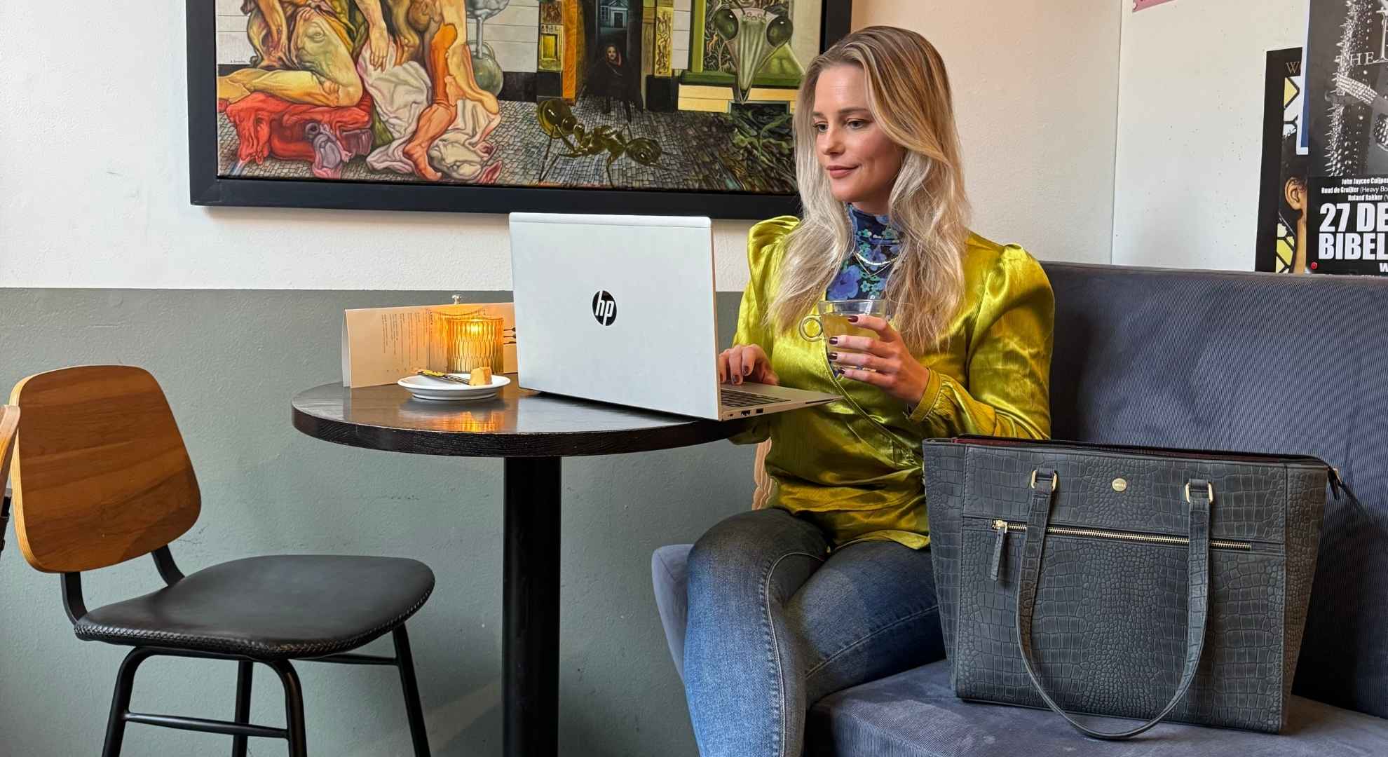 zwarte tas voor werk