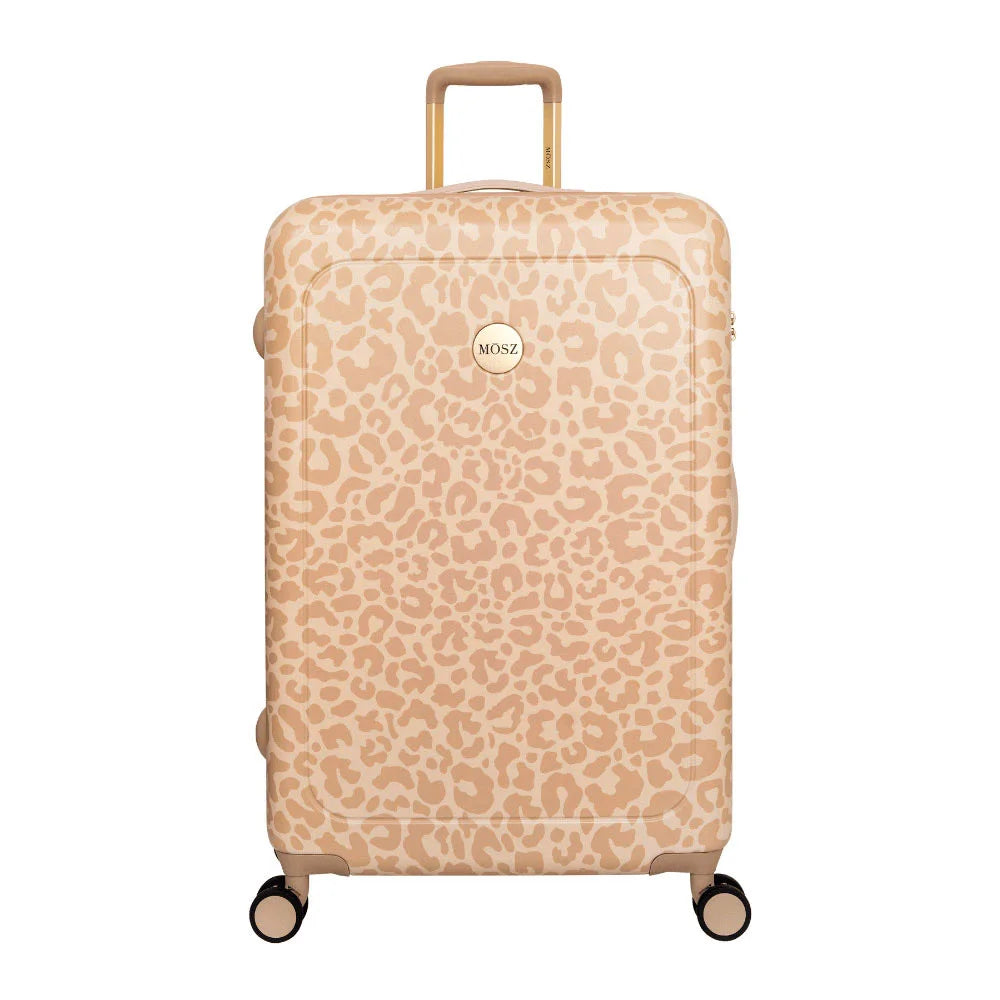 beige panterprint koffer 95 liter