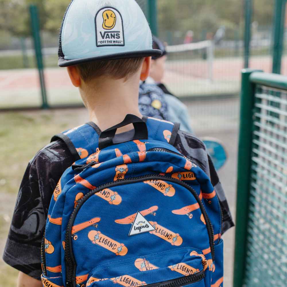 kinderrugzak skateboard detail