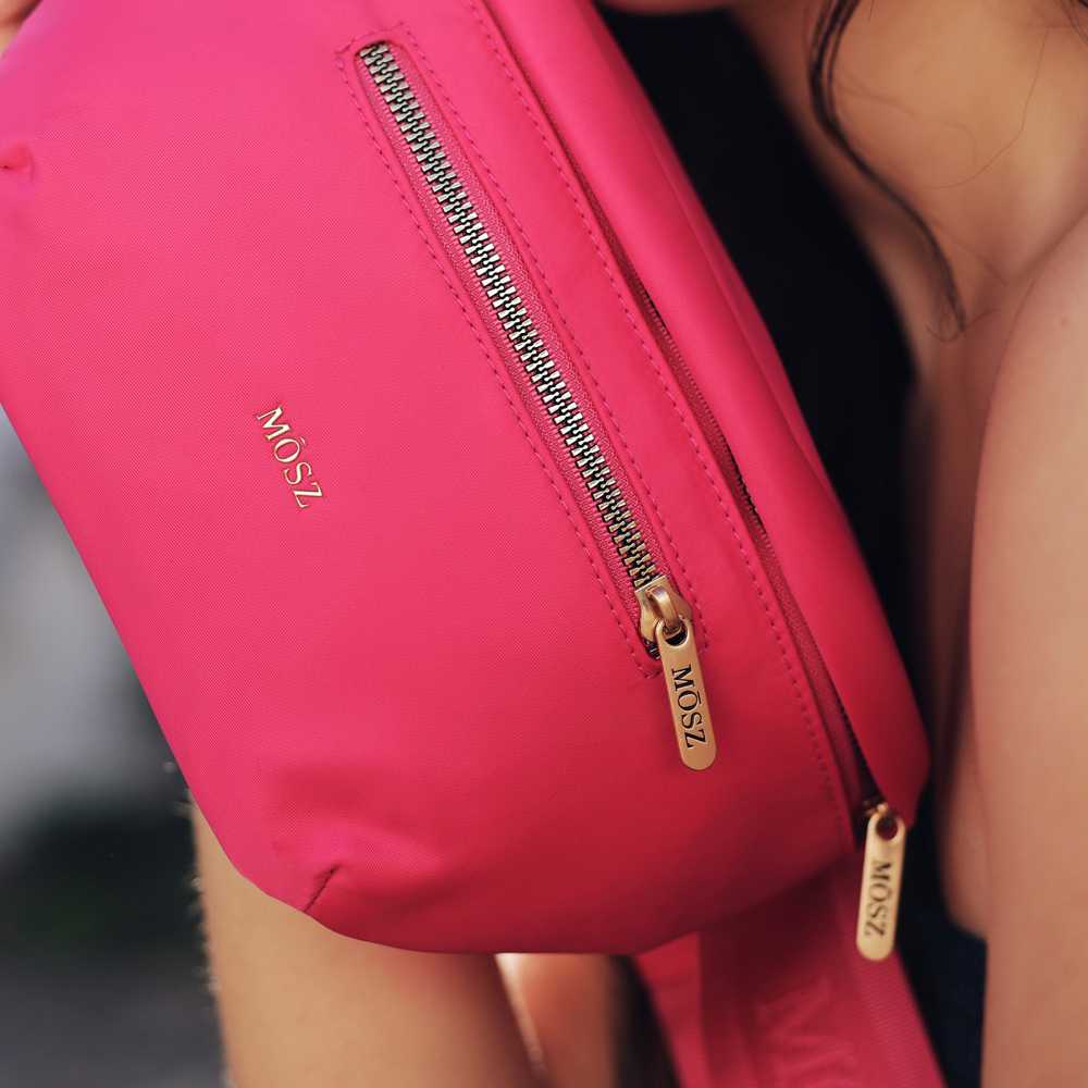 Crossbody Heuptas dames nylon - fuschia - MŌSZ Jessy