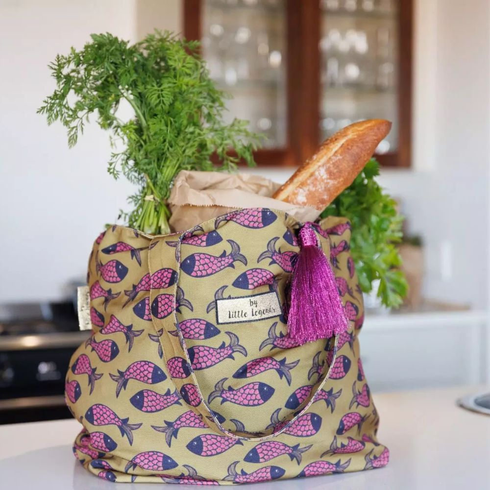 Strandtas groot Little Legends boodschappen