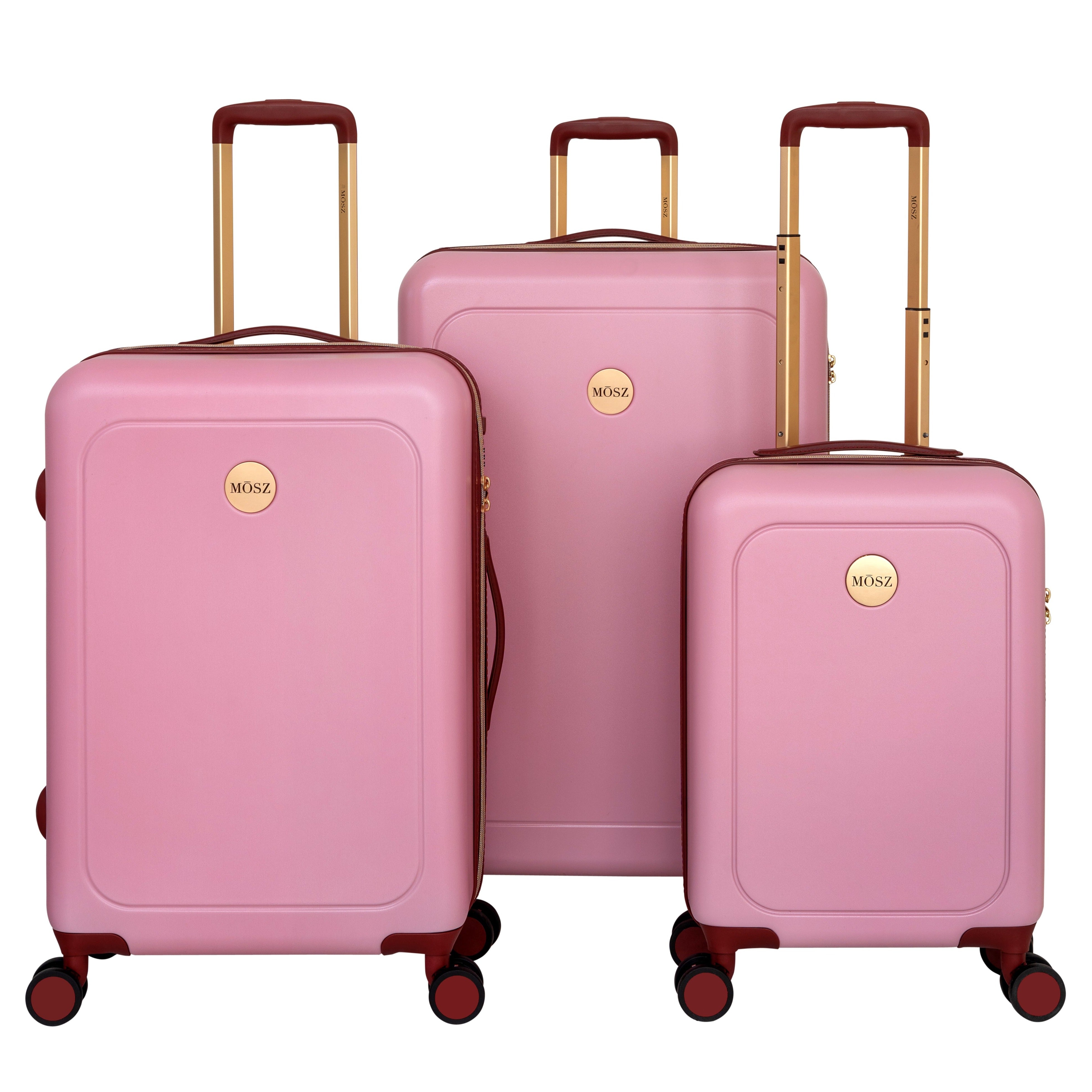 Blush Pink 3-delige Lauren kofferset: 55 / 66/ 76 cm