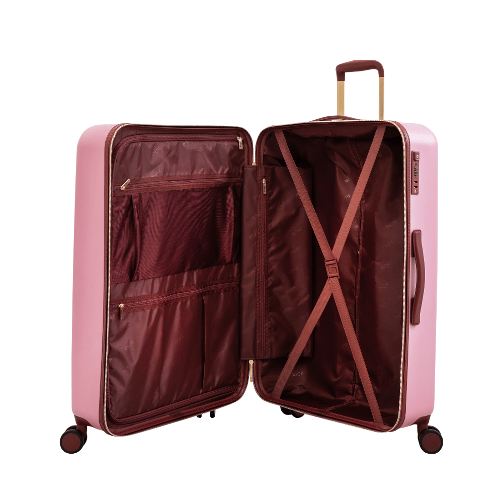 Blush Pink 3-delige Lauren kofferset: 55 / 66/ 76 cm