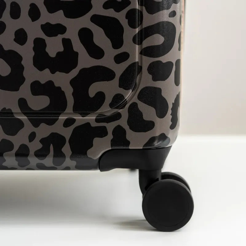 Handbagage koffer panterprint zwart - 55 cm - 33 liter - MŌSZ Lauren