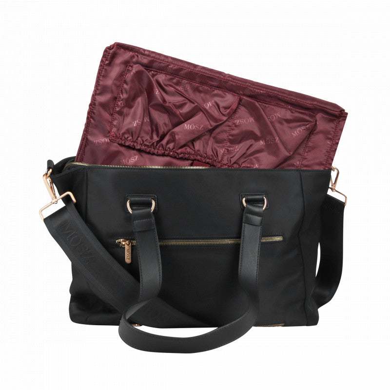 Laptoptas shopper dames 15.6 inch zwart met sleeve