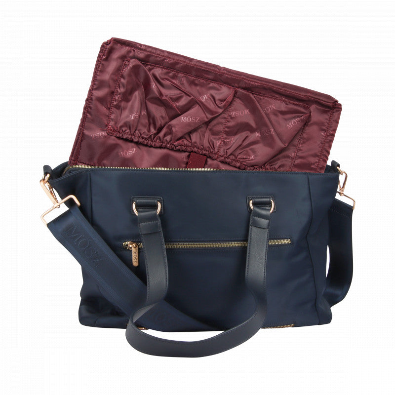 Laptoptas shopper dames 15.6 inch donkerblauw losse laptopsleeve