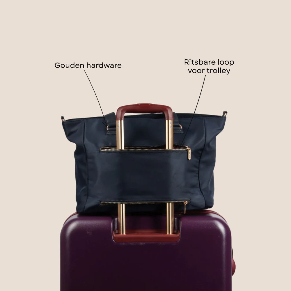 Laptoptas shopper dames 15.6 inch donkerblauw specificaties