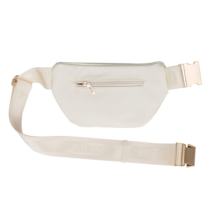Damen-Nylon-Umhängetasche für den Bauch - Creme - MŌSZ Jessy