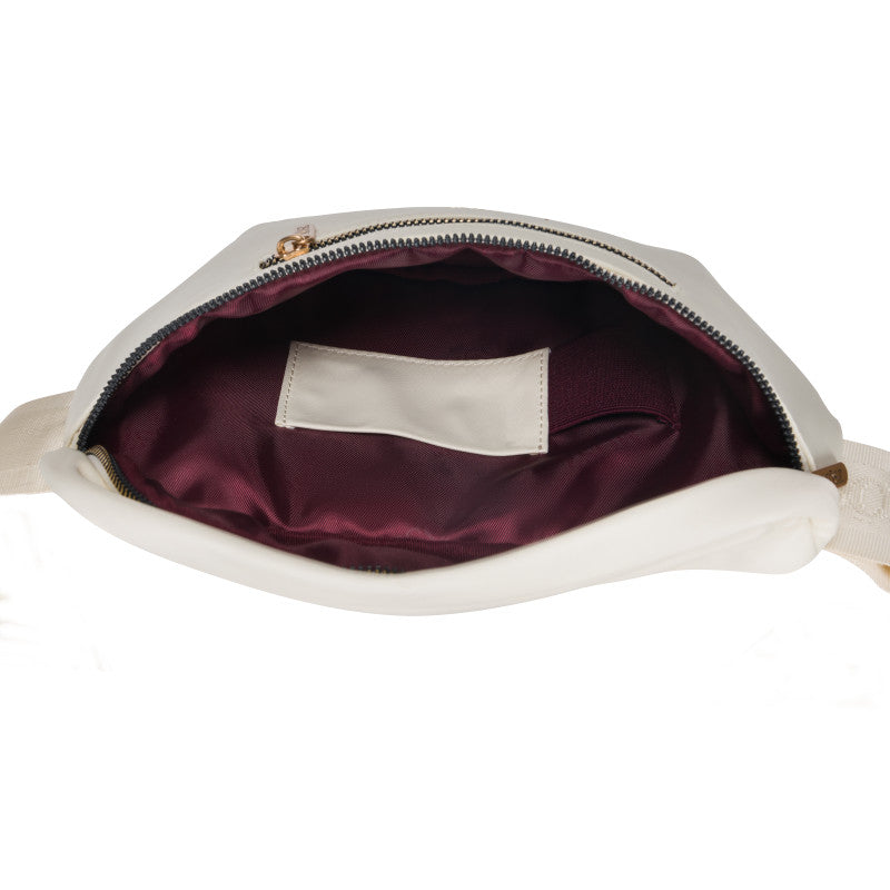 Damen-Nylon-Umhängetasche für den Bauch - Creme - MŌSZ Jessy