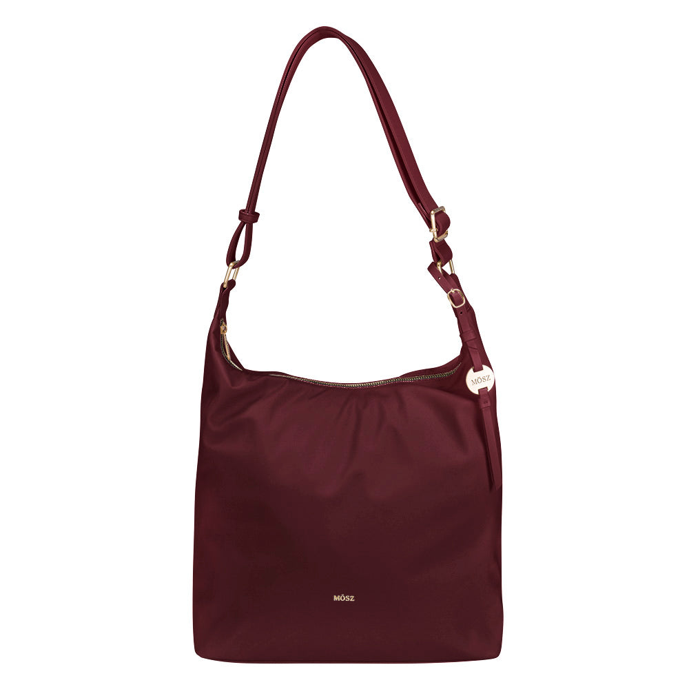 Dames schoudertas hobo nylon - aubergine - MŌSZ Kelly