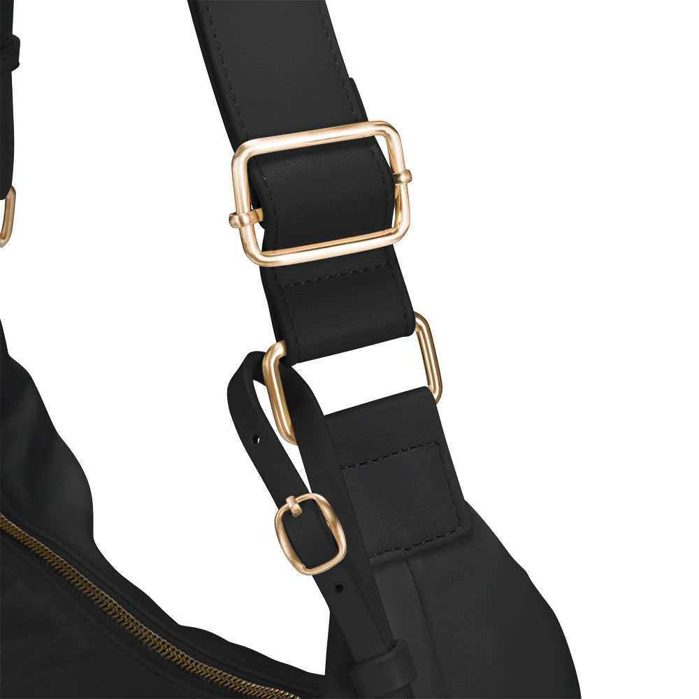 Dames schoudertas hobo nylon - zwart - MŌSZ Kelly