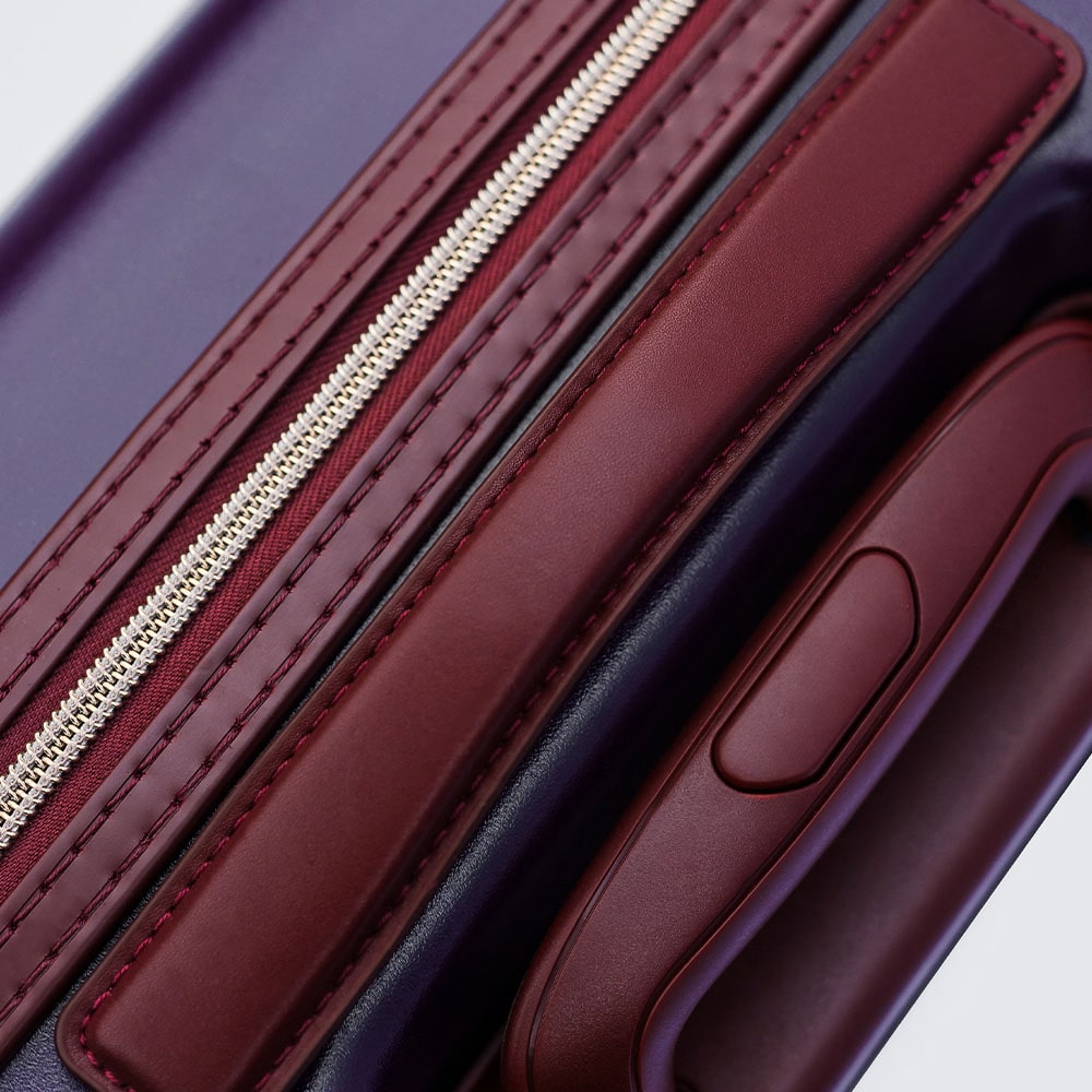 handbagage koffer paars 33 liter detail