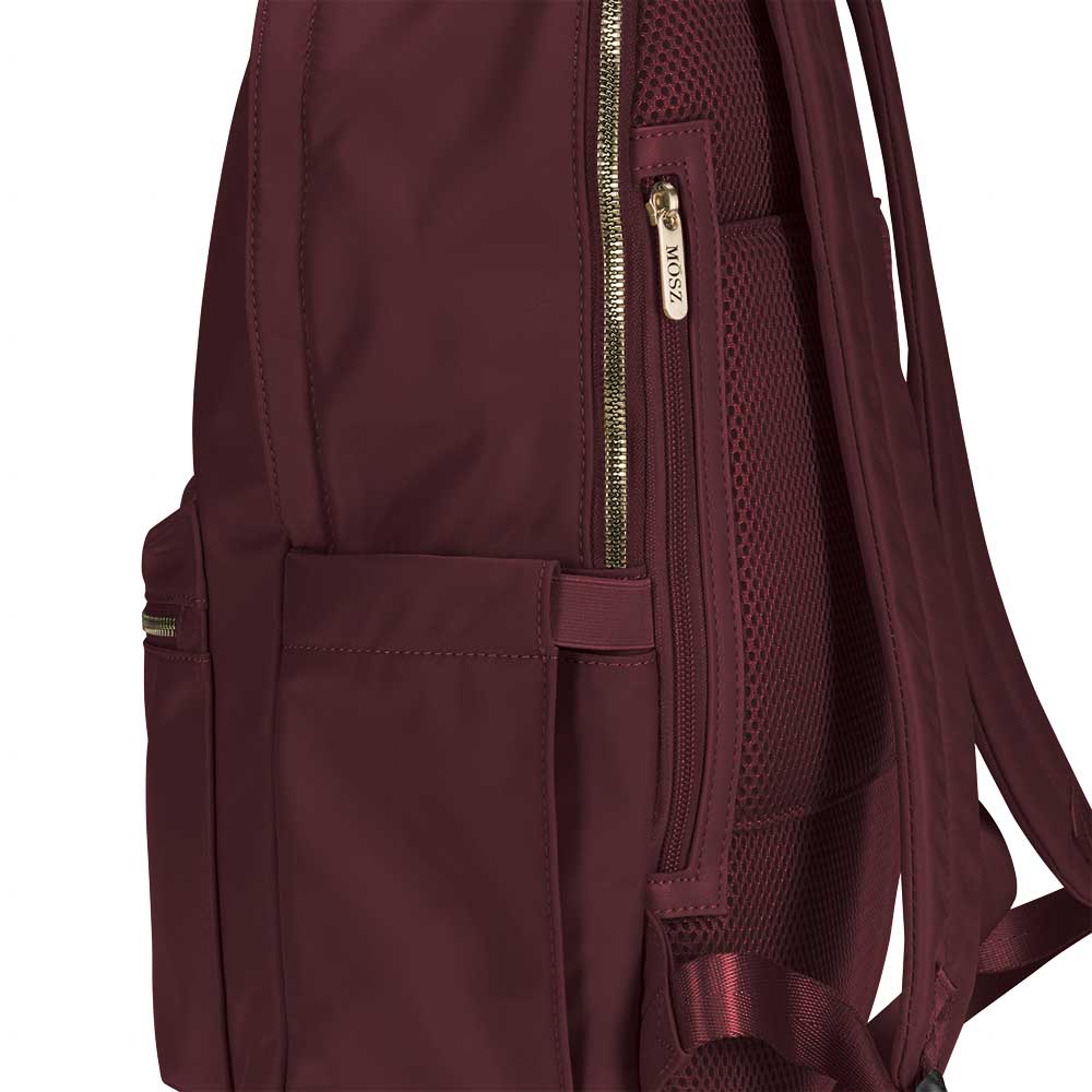Laptoprugzak dames nylon 15.6 inch - aubergine - MŌSZ Maren