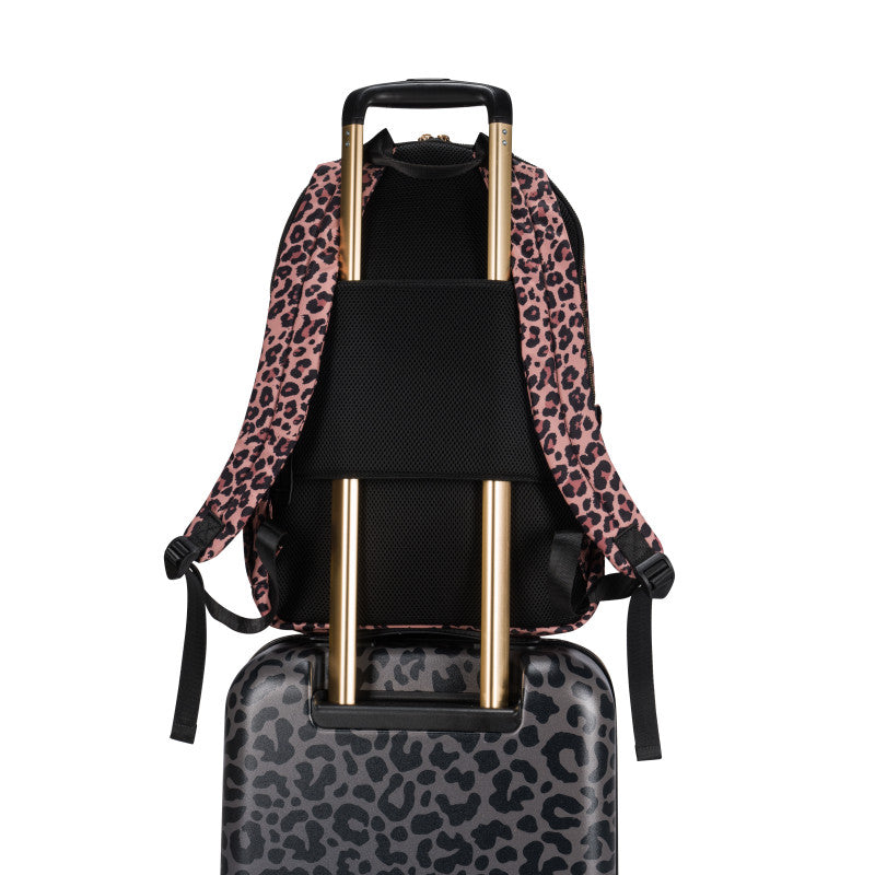 Laptoprugzak dames nylon 15.6 inch - panterprint - MŌSZ Maren