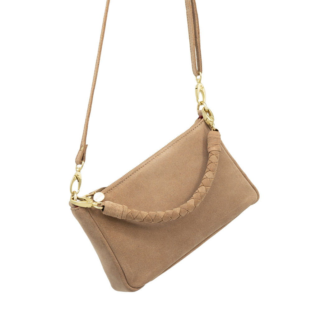 handtas dames, dames tas zand hangend