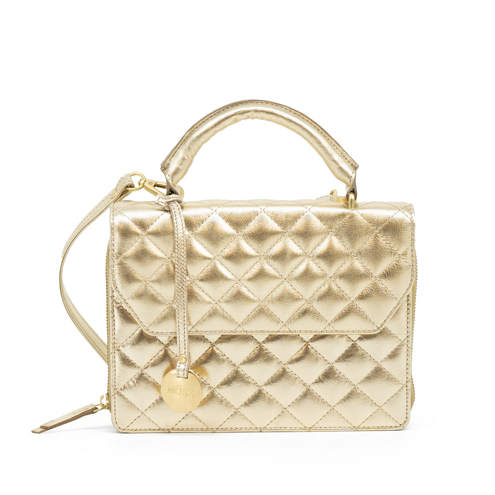 handtas dames quilted goud voozijde