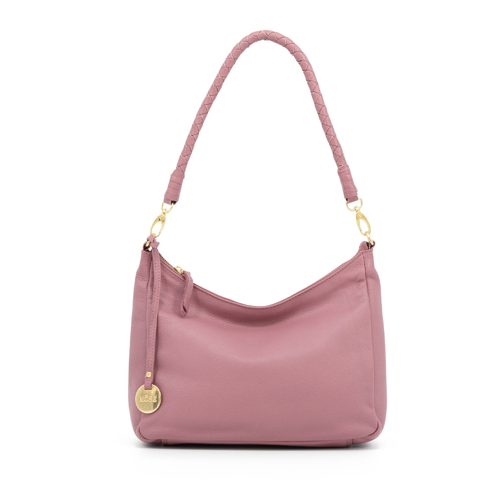 Schoudertas dames roze voorzijde