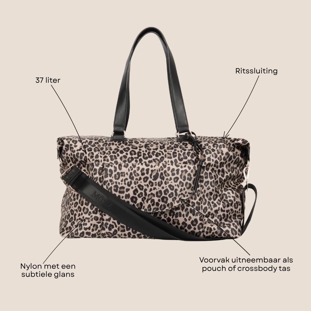 Weekendtas panterprint voorkant specificaties