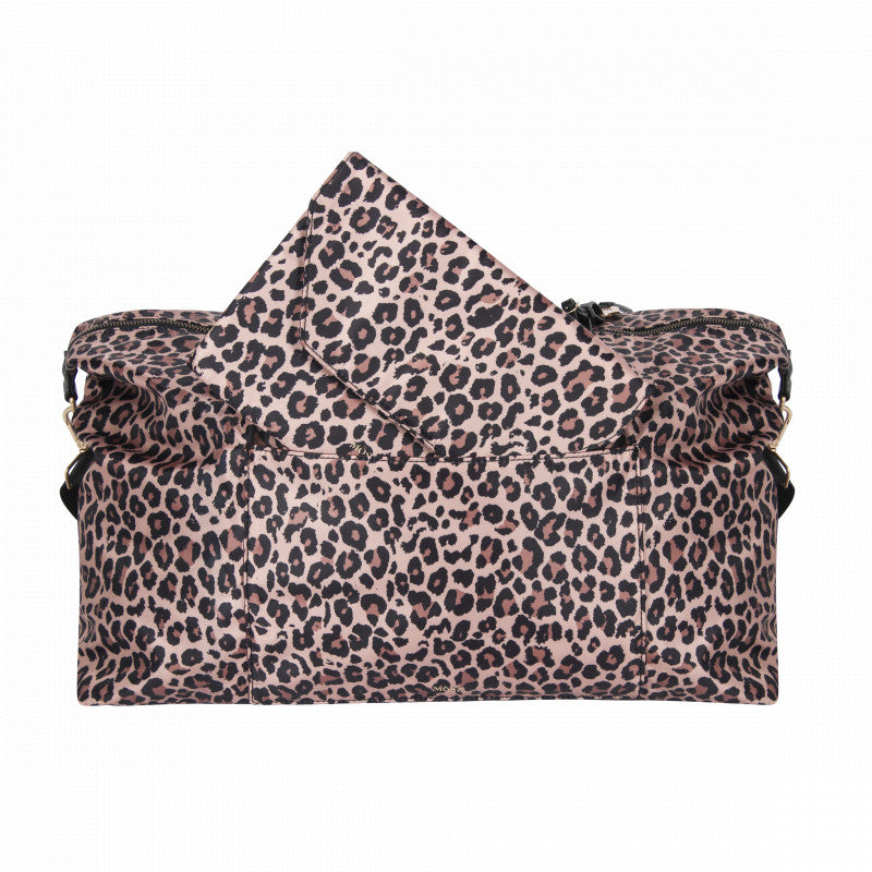 Weekendtas panterprint detail voorvak