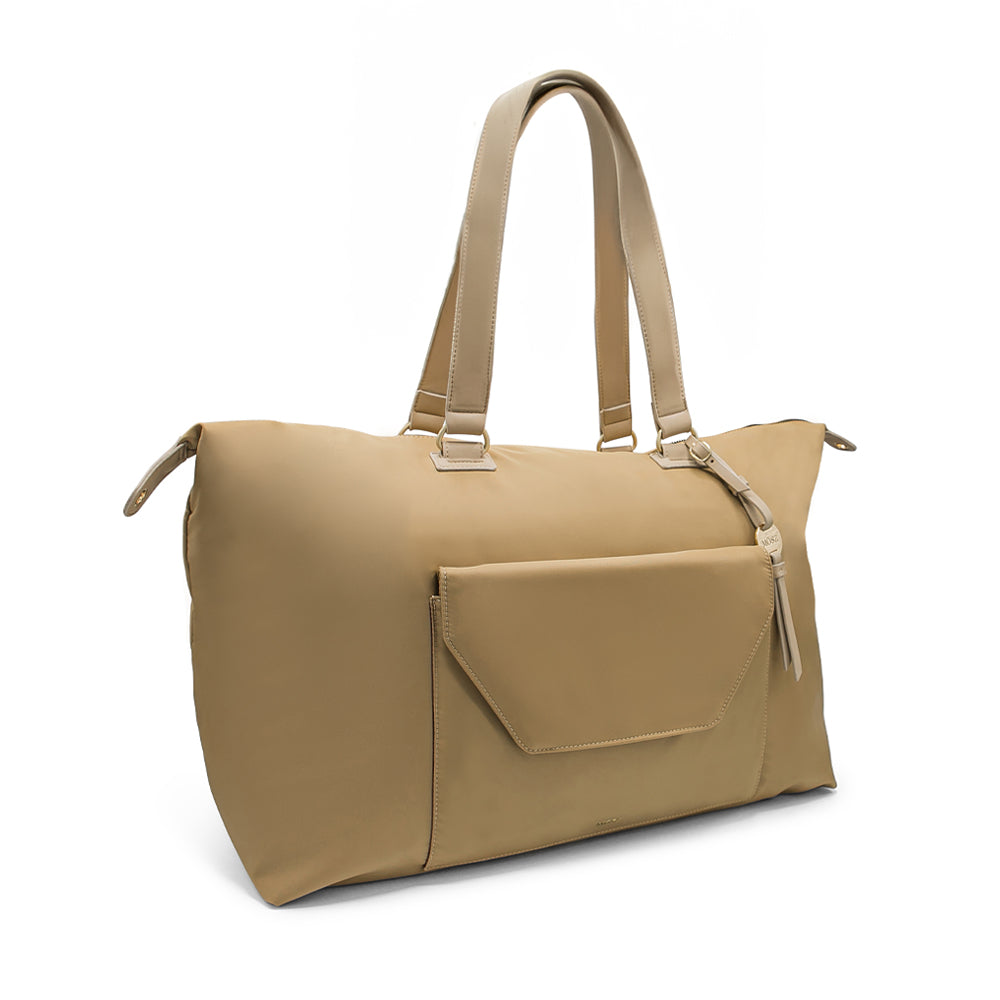 weekendtas beige schuin