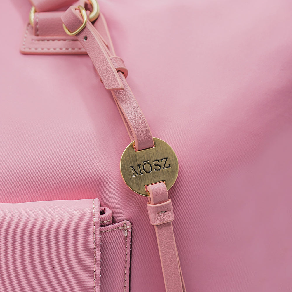 weekendtas roze detail