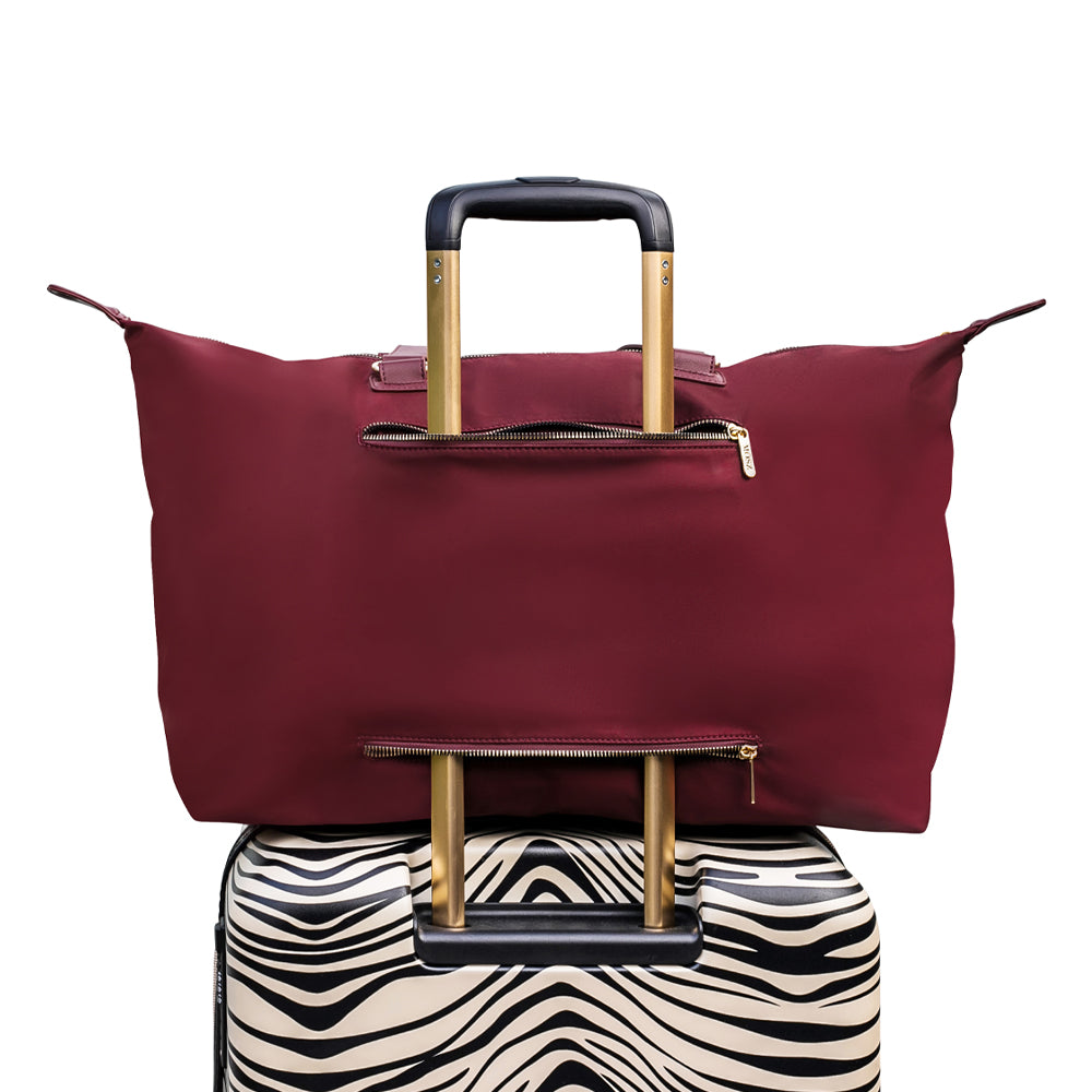 weekendtas bordeaux achterzijde