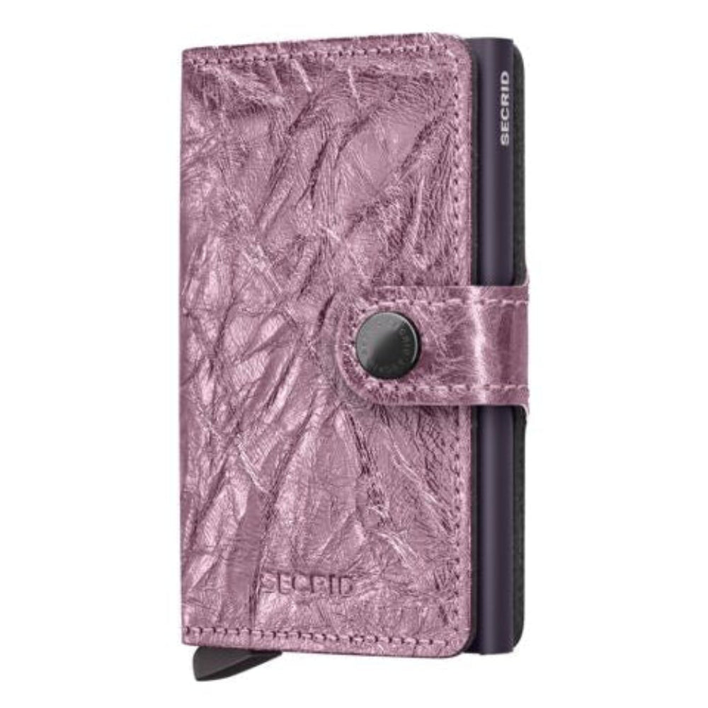 SECRID Miniwallet Metallic Roze – Pasjeshouder dames voorzijde
