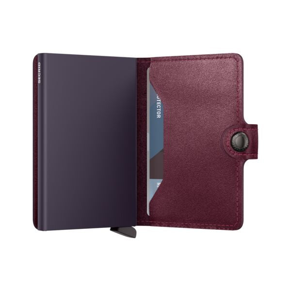 SECRID Miniwallet Original Burgundy – Pasjeshouder dames binnenkant