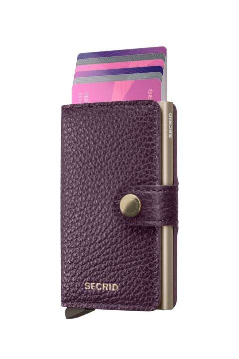 SECRID Miniwallet Donkerpaars | Pasjeshouder dames pasjes