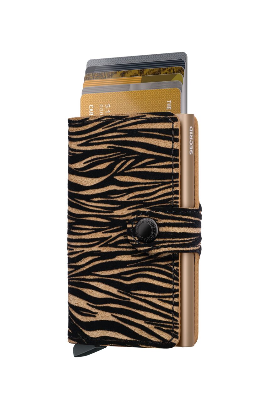 SECRID Miniwallet Zebra Beige – Pasjeshouder dames pasjes