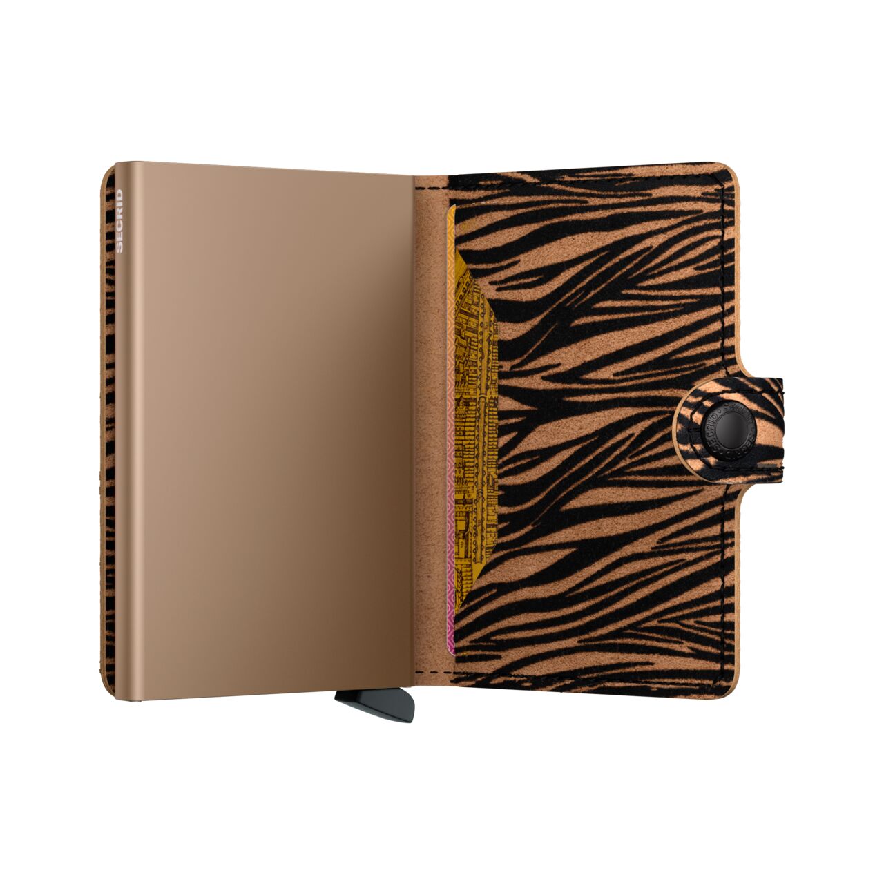 SECRID Miniwallet Zebra Beige – Pasjeshouder dames binnenzijde 2