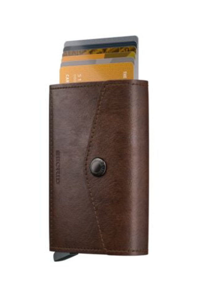 SECRID Envelope vintage donker bruin pasjes