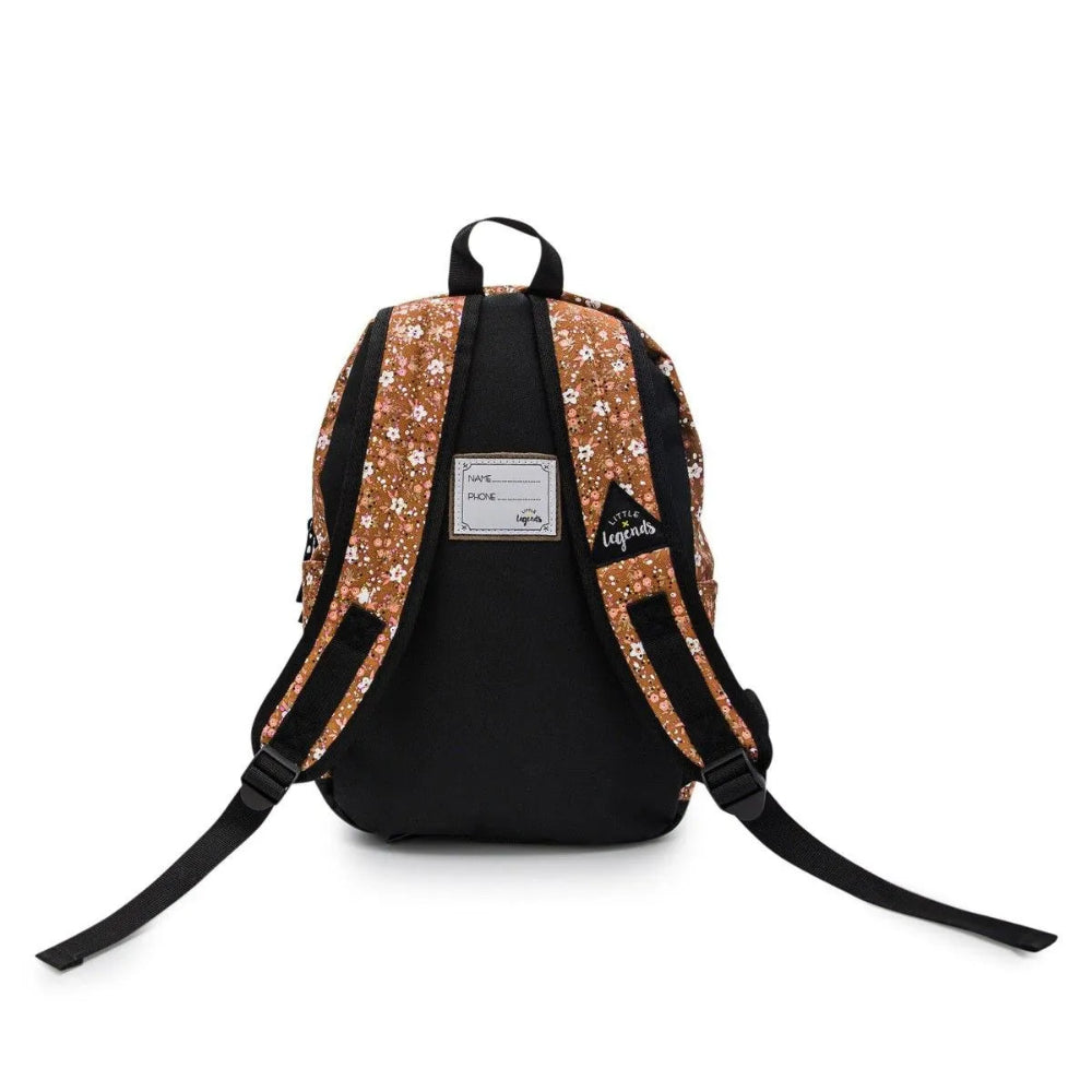 Kinderrugzak Little Legends - Vintage Flower Backpack L achterzijde