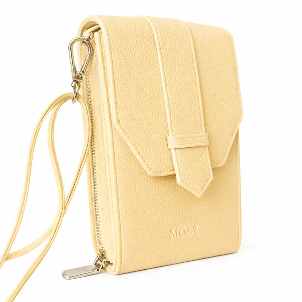 Butter yellow portemonnee telefoontasje dames zijkant