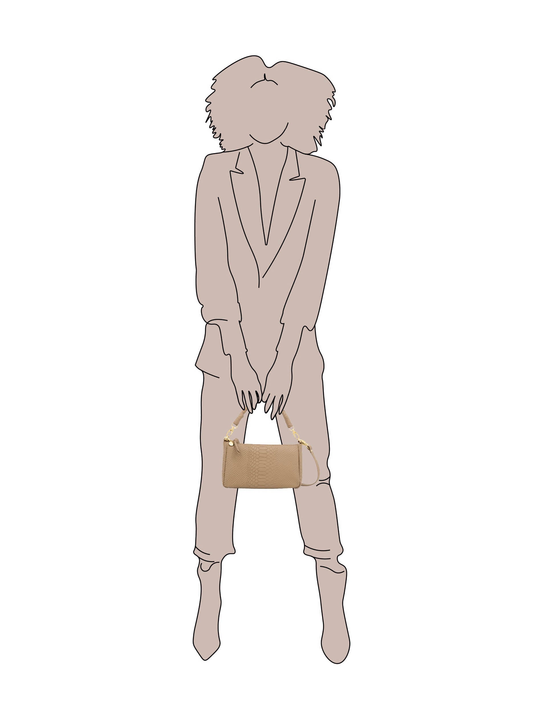 taupe handtas dames 