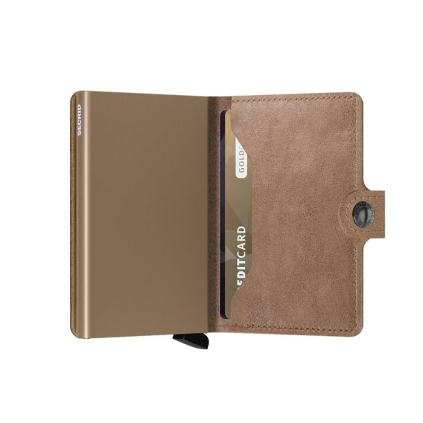 SECRID Miniwallet Taupe – Pasjeshouder dames open