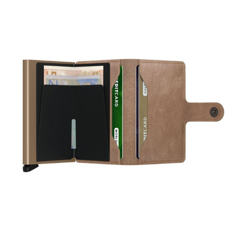 SECRID Miniwallet Taupe – Pasjeshouder dames binnenzijde