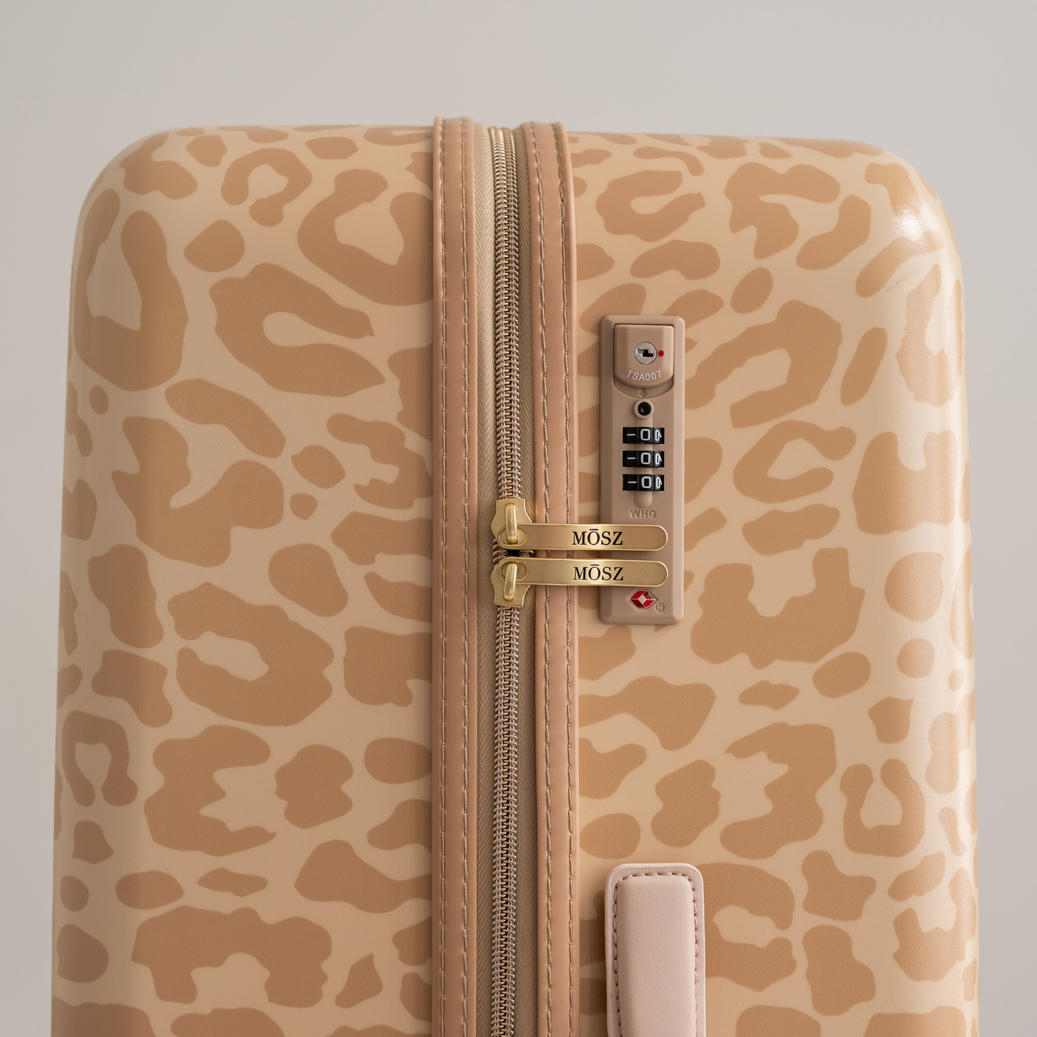 handbagage koffer dames luipaard beige tsa slot