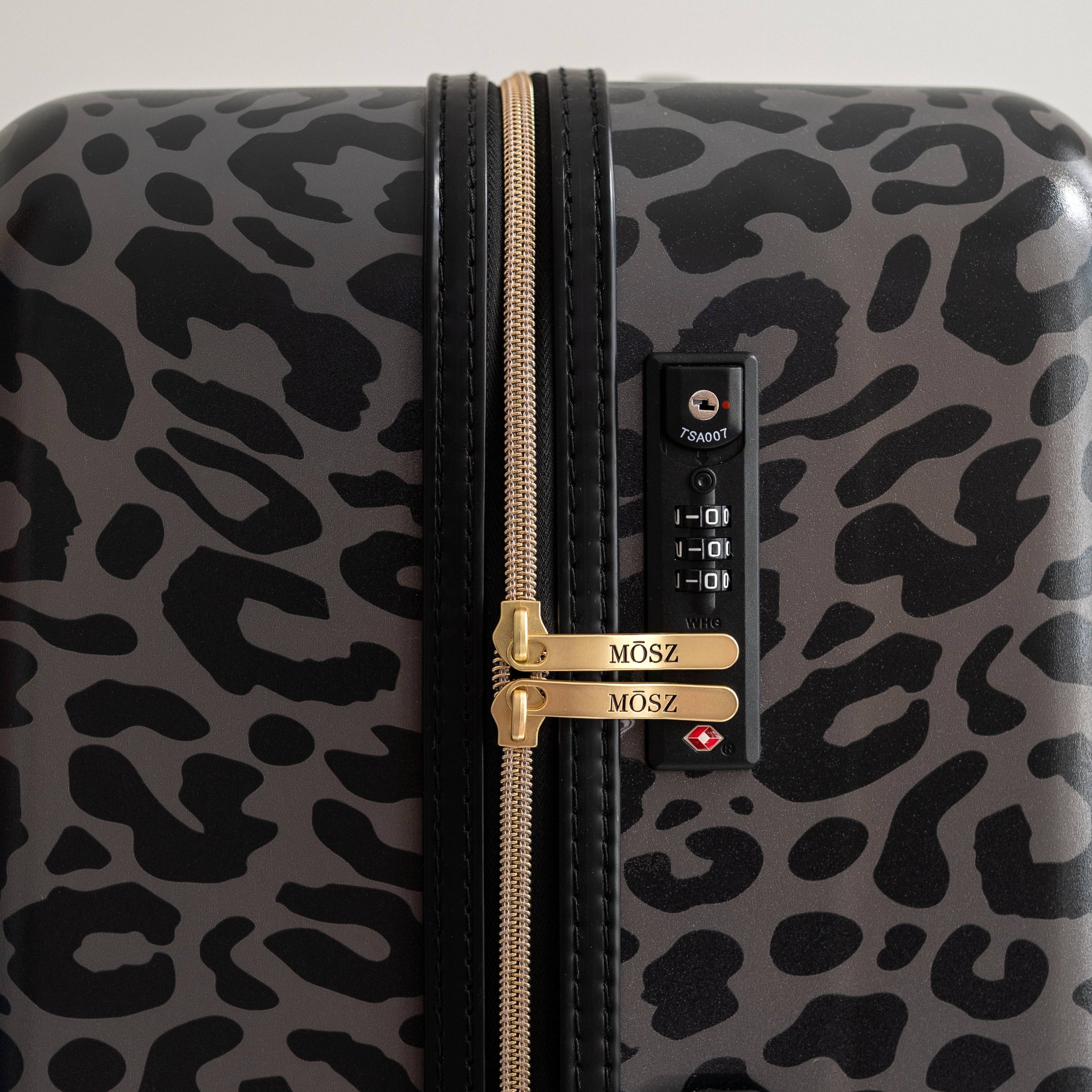 handbagage koffer dames zwart luipaard tsa slot