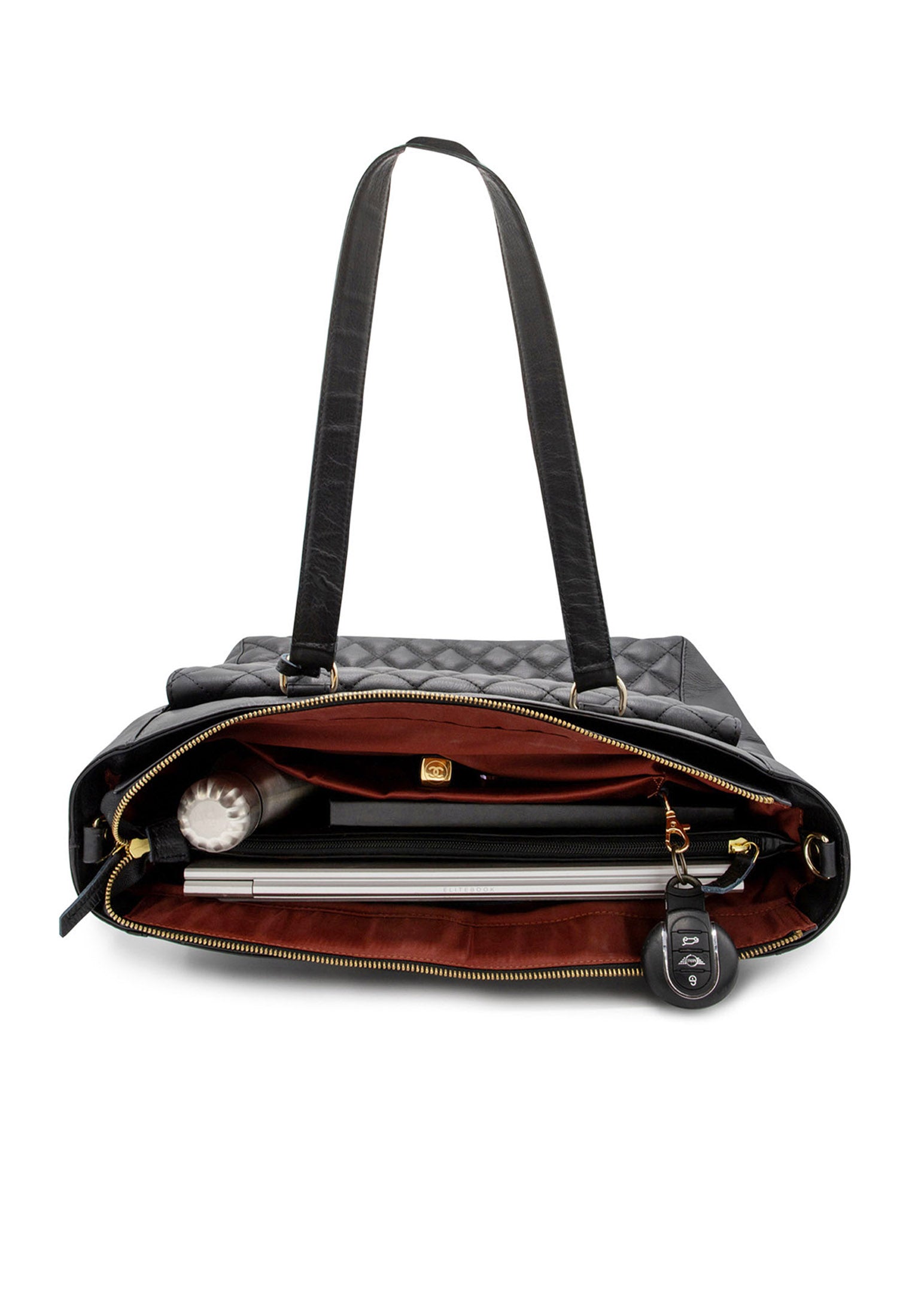 MŌSZ Denise Quilted Black: Laptoptas 15.6 inch