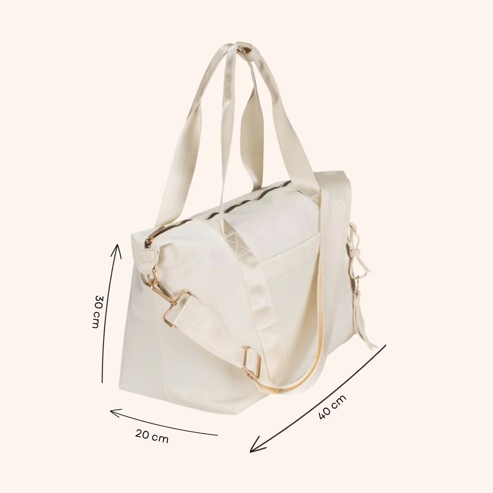 Schoudertas creme 40 x 30 x 20 cm afmeting
