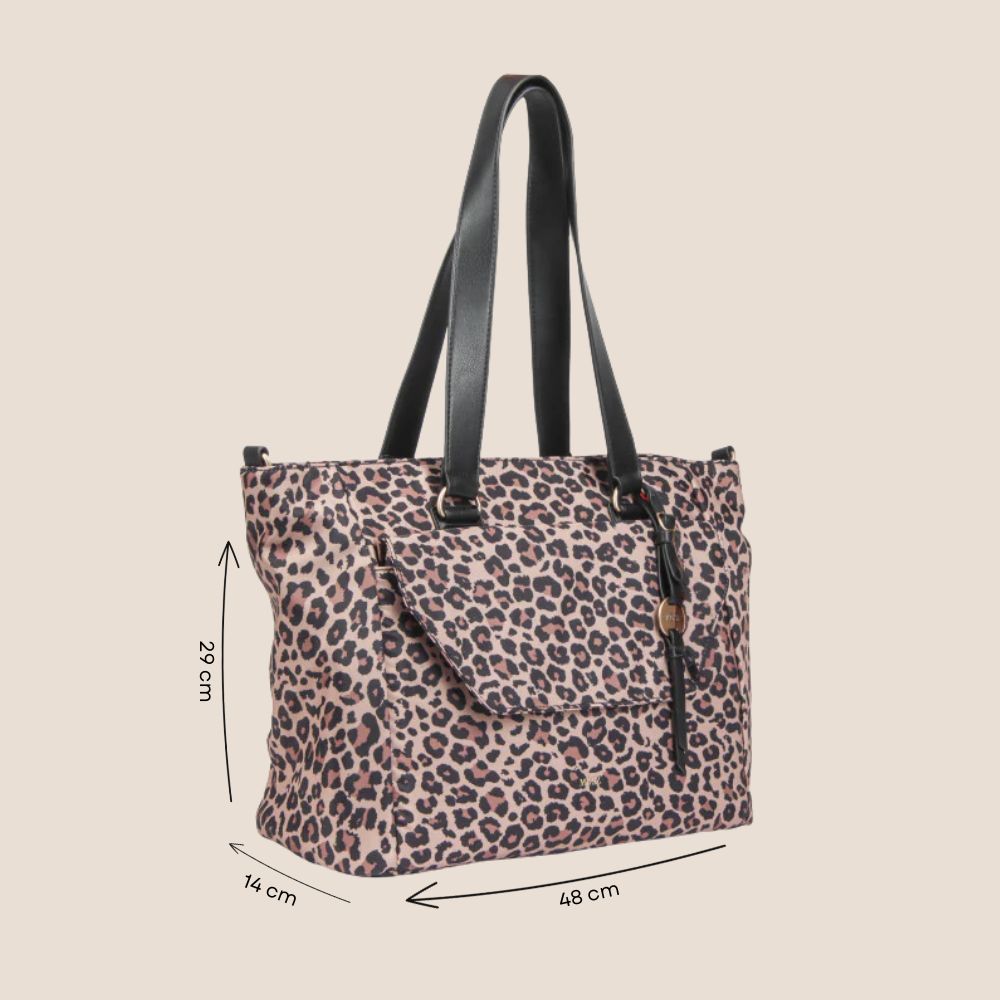 Laptoptas shopper dames 15.6 inch panterprint specificaties