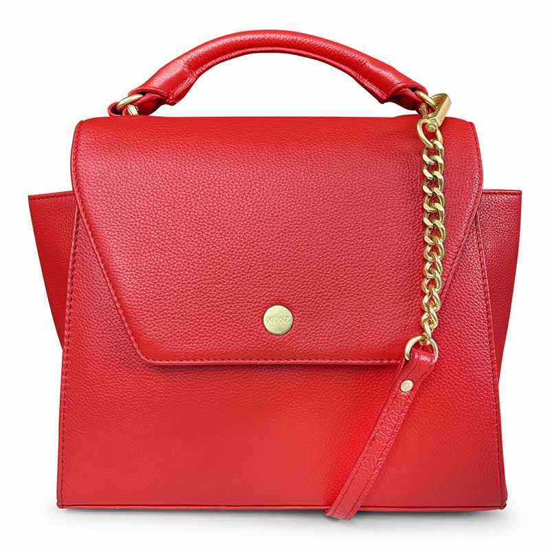 Leren dames handtas rood
