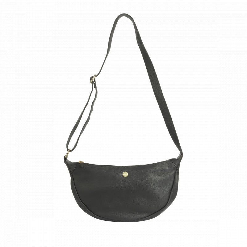 Zwart Bumbag leer lange band