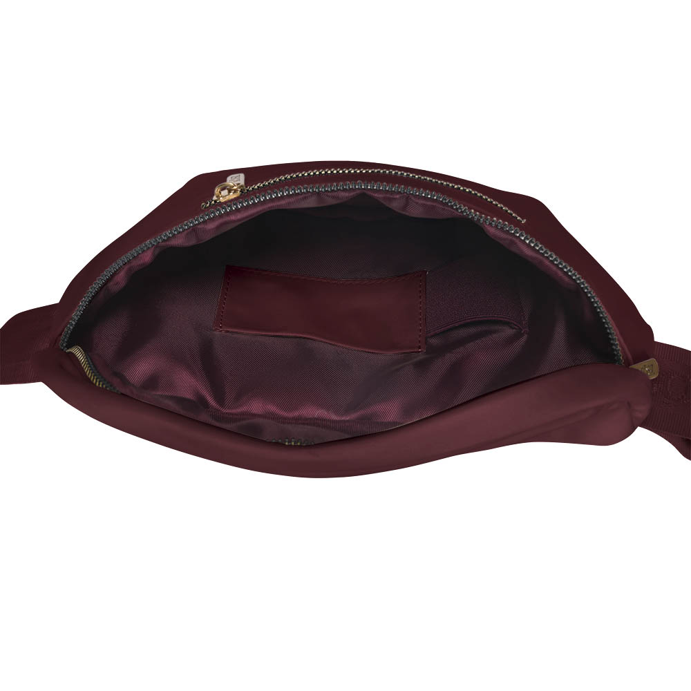 Crossbody Heuptas dames nylon - aubergine - MŌSZ Jessy