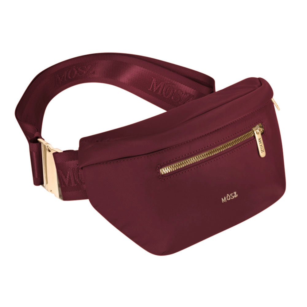 Crossbody Heuptas dames nylon - aubergine - MŌSZ Jessy