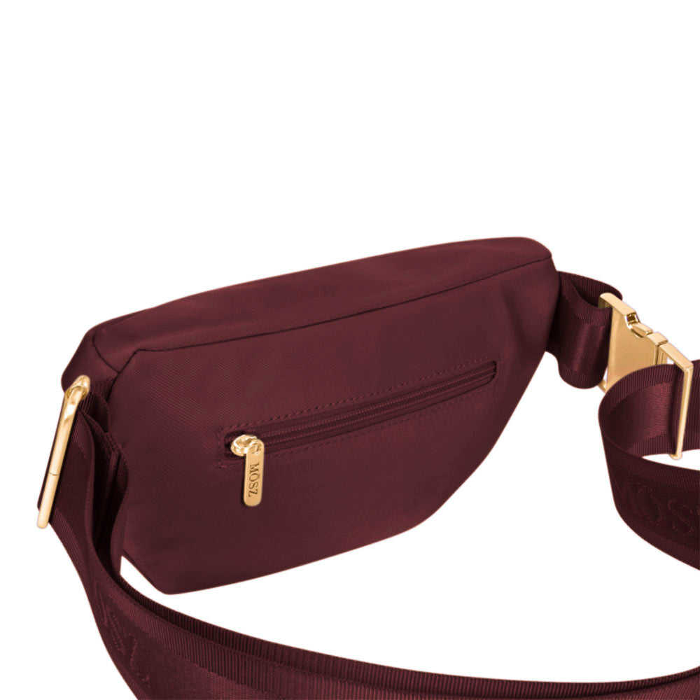 Crossbody Heuptas dames nylon - aubergine - MŌSZ Jessy