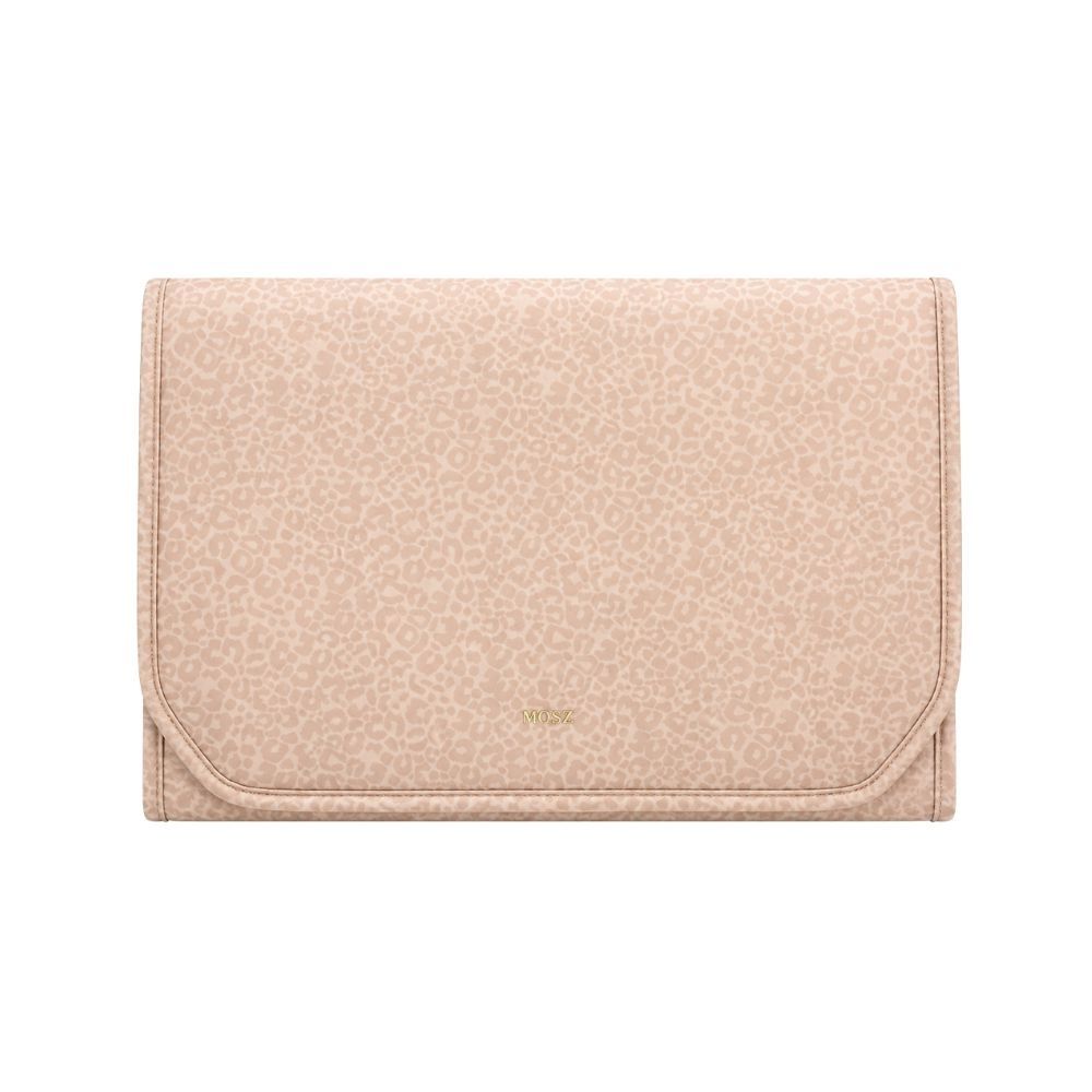 Beige luiertas met verschoonmatje panterprint verschoningsmatje