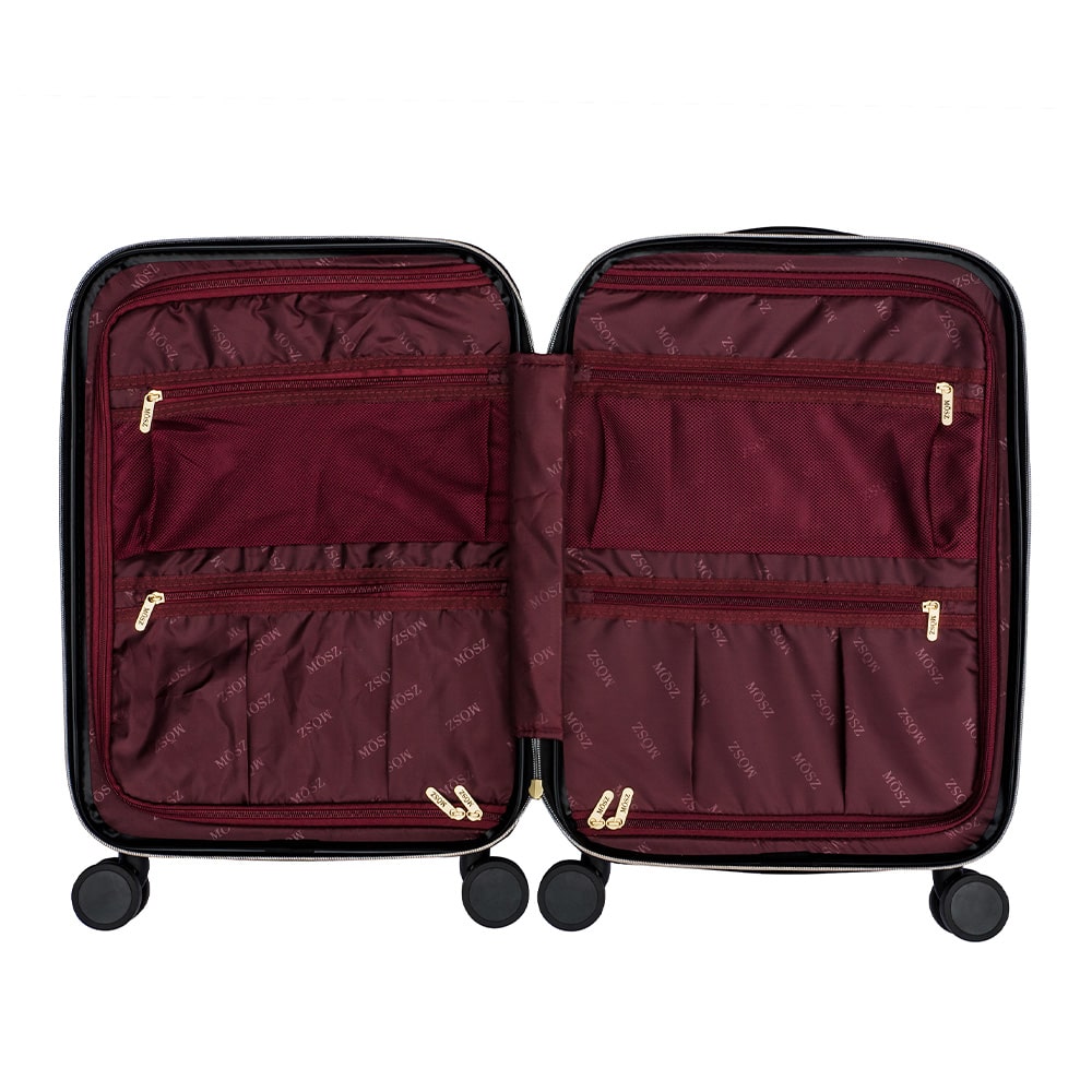 Handbagage koffer zebra print 33 liter binnenzijde