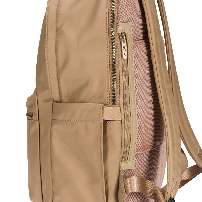 Laptoprugzak dames nylon 15.6 inch - Beige - MŌSZ Maren